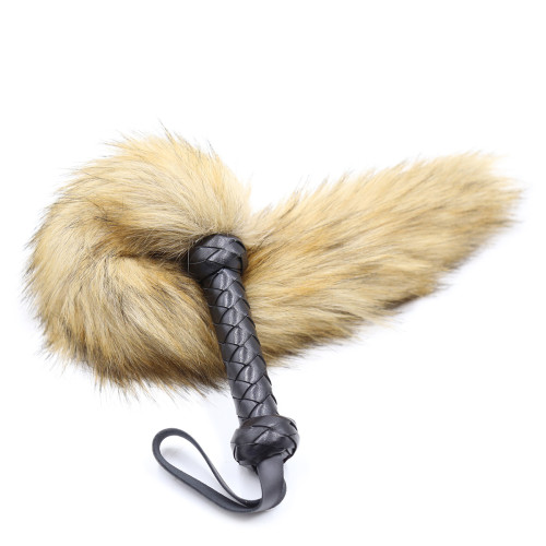 Fur Fox Tail Sensual flogger whip 60 cm