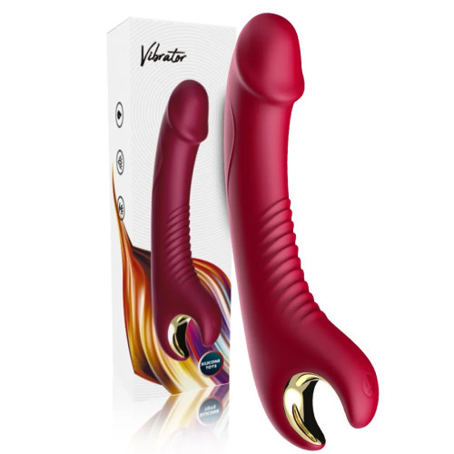 Rotating silicone waterproof vibrator 21 x Ø 3.6 cm