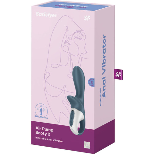 Satisfyer Air Pump Booty 2 Inflatable Anal Vibrator Anthrazit