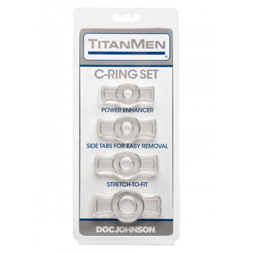 Doc Johnson TitanMen C-Ring set clear