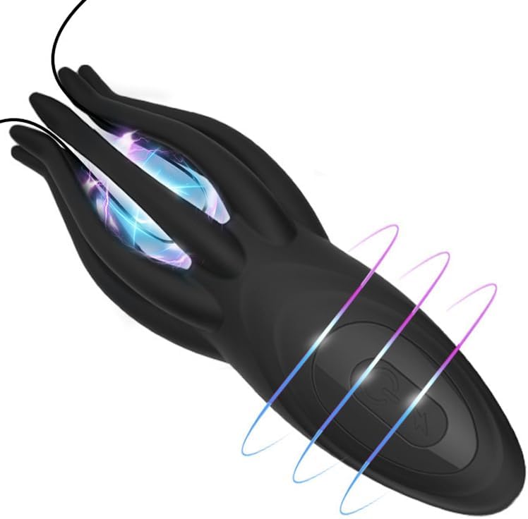 Male Sex Toys Male Masturbator Penis Vibrator, with 12 Vibrating & Electric Shock Modes Male Stroker, Penis Trainer with 8 Tentacles Particles Male Vibrator,360°Training Wrapped Adult Sex Toy for Men Women (Type C)