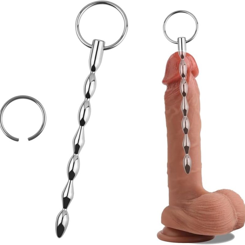 Stainless Steel Urethral Sound Plug Catheter Sounds Penis Plug Urethral Dilators for Men Urethral Stimulation Masturbation Sex Toy (5.9 inch)