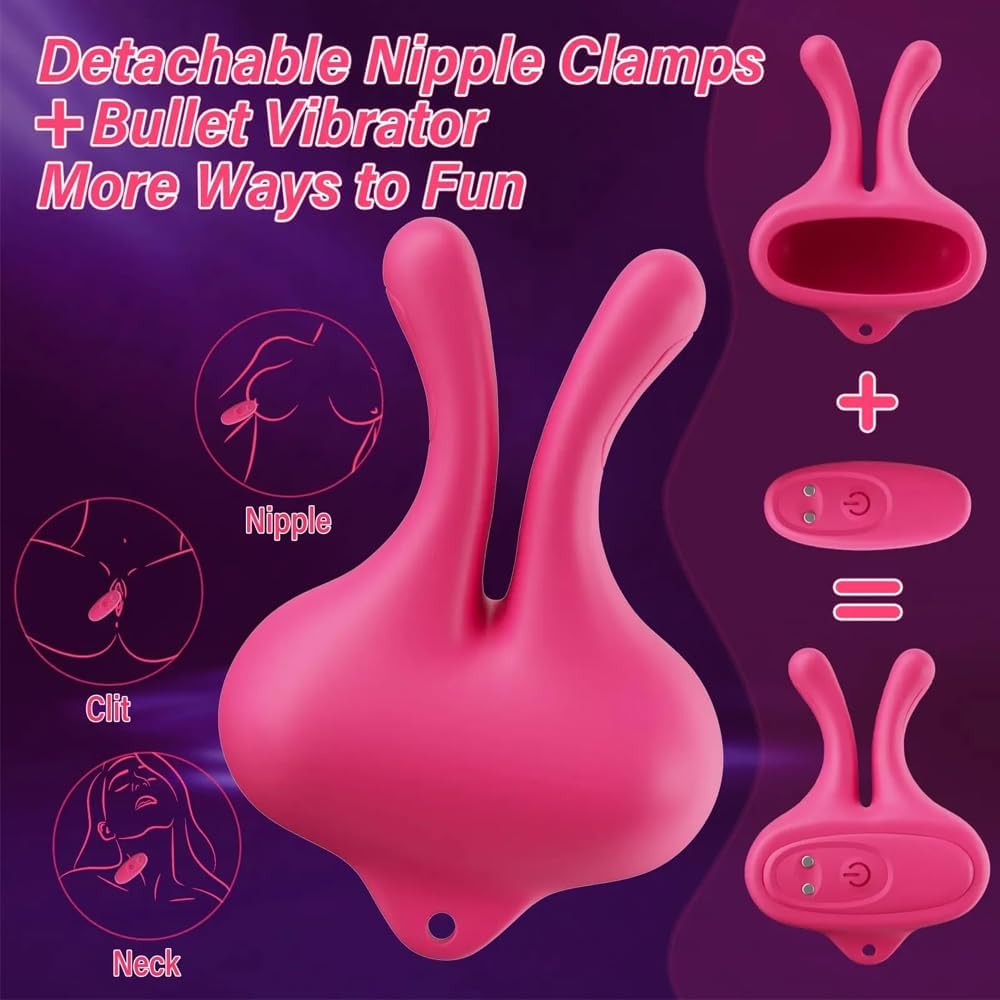 Nipple Sex Toys Vibrator Nipple Clamps G Spot Vibrator for Women, BDSM Adult Toys with 9 Vibration Modes Couple Sex Toys Sex Pleasure - Image 5