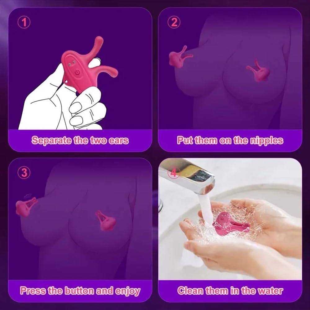 Nipple Sex Toys Vibrator Nipple Clamps G Spot Vibrator for Women, BDSM Adult Toys with 9 Vibration Modes Couple Sex Toys Sex Pleasure - Image 7