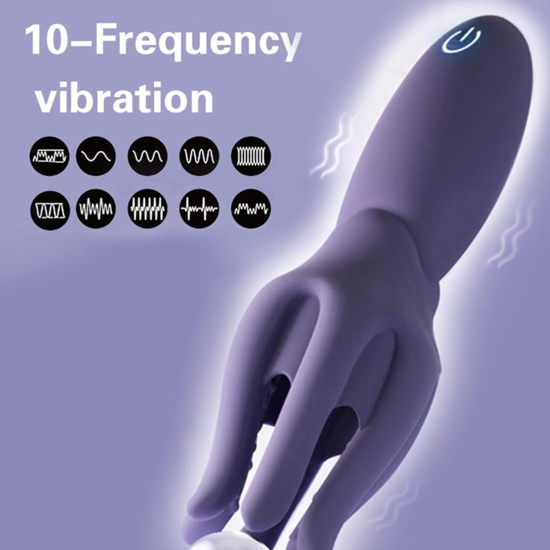 Male Sex Toys Male Masturbator Penis Vibrator, with 10 Vibrating Modes Male Stroker,Penis Trainer with 6 Tentacles Particles Male Vibrator,360°Training Wrapped Adult Sex Toy for Men Women (Type B)