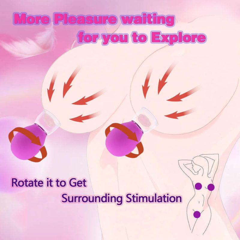 Generic Nipple Toys Women Sex Toy - 2 Nipple Suckers BDSM Toys Nipple Stimulator Massager, Adult Sex Toys for Women Couples Pleasure